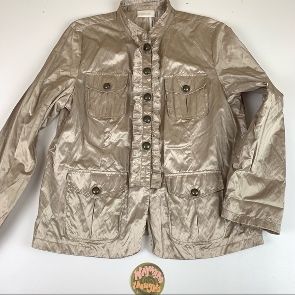 CHICO'S Metallic Jacket size 3 - Picture 5 of 13